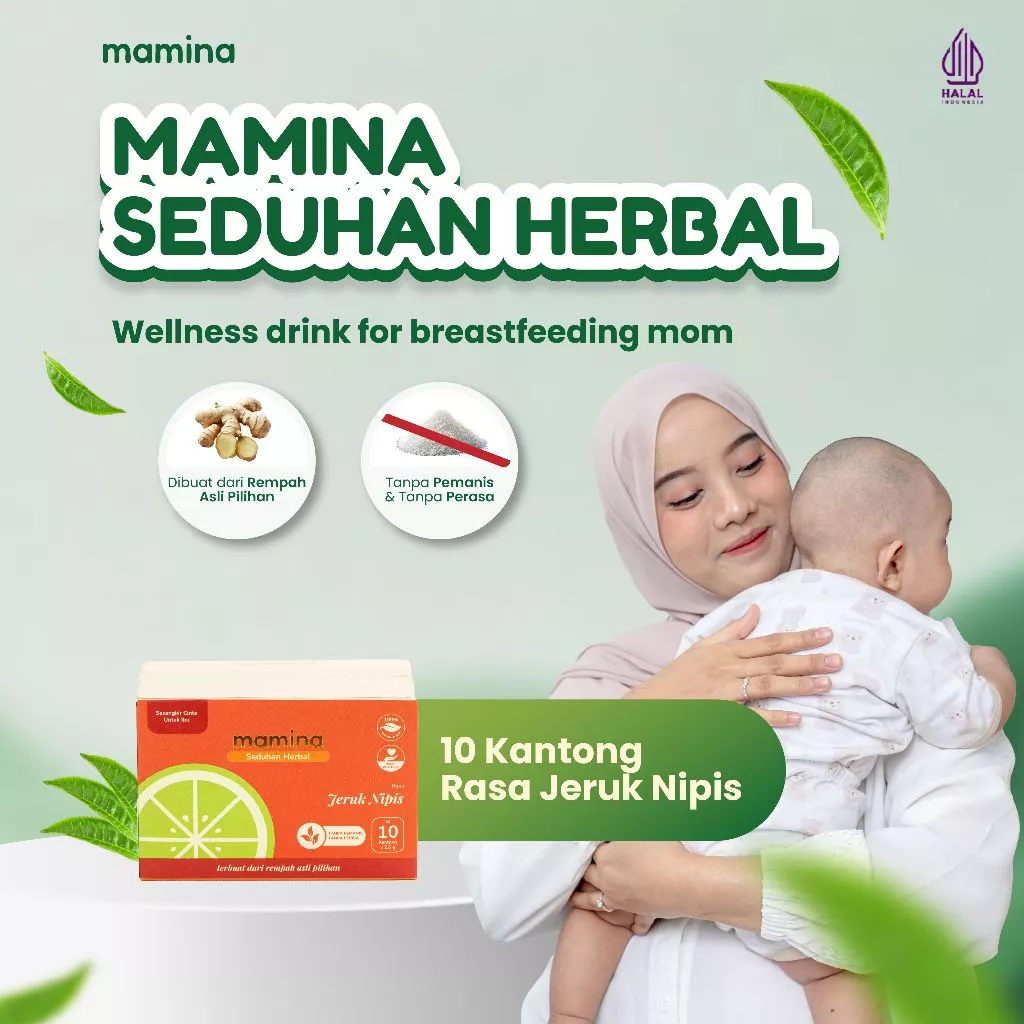 Mamina Seduhan Herbal | Rasa Jeruk Nipis 10 kantong